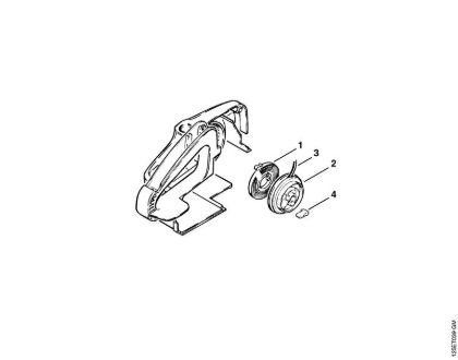 Benzinmotorsägen (MS) 009 LQ Anwerfvorrichtung (35.85), (25.84) der Marke Stihl