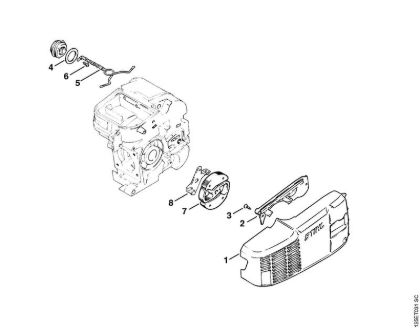 Benzinmotorsägen (MS) 009 LQ Kupplung (33.89), (30.89), (25.84) der Marke Stihl