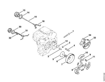 Benzinmotorsägen (MS) 010 AV Kupplung der Marke Stihl