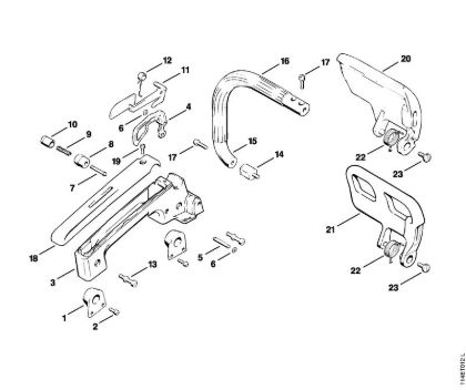 Benzinmotorsägen (MS) 020 (1114) Handgriff der Marke Stihl