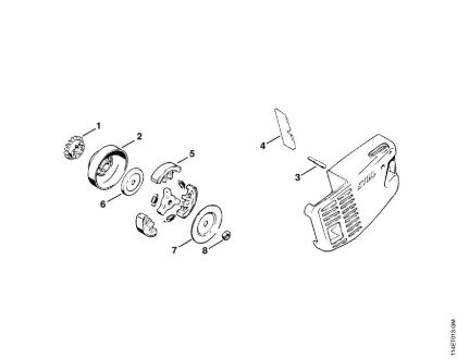 Benzinmotorsägen (MS) 020 (1114) Kupplung (39.81), (2.80) der Marke Stihl