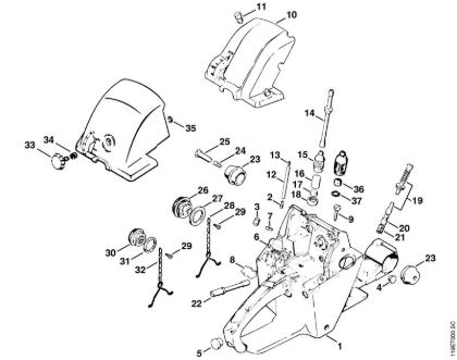 Benzinmotorsägen (MS) 042 Tankgehäuse der Marke Stihl
