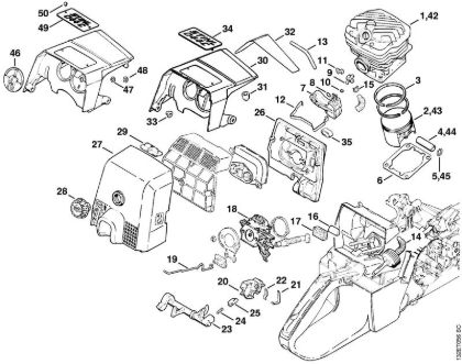 Benzinmotorsägen (MS) 044 W Startautomatikteile der Marke Stihl