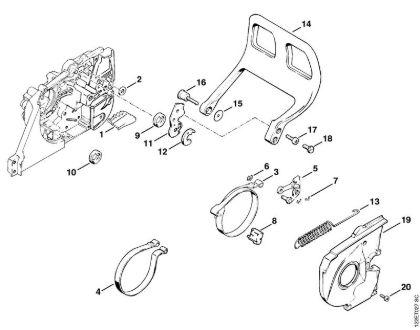 Benzinmotorsägen (MS) 048 AV Automatische Kettenbremse der Marke Stihl