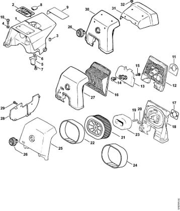 Benzinmotorsägen (MS) 066 MR Haube, Luftfilter   X 39 176 185 (01.98) der Marke Stihl