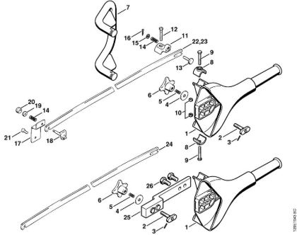 Benzinmotorsägen (MS) 084 Handstück, Kettenschutz der Marke Stihl