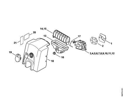 Benzinmotorsägen (MS) MS 210 C-B Luftfilter der Marke Stihl