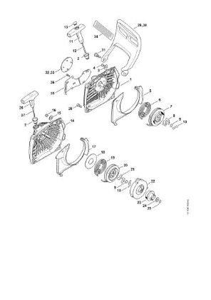 Bild von Anwerfvorrichtung, Handschutz MS 261 C-BE