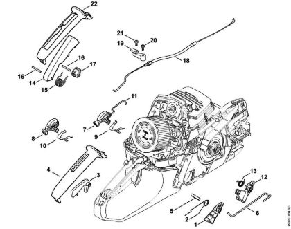 Benzinmotorsägen (MS) MS 261 C-M Gasbetätigung der Marke Stihl