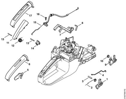 Benzinmotorsägen (MS) MS 361 C-Q Gasbetätigung der Marke Stihl