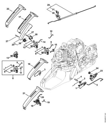 Benzinmotorsägen (MS) MS 362 C-MQ Gasbetätigung der Marke Stihl
