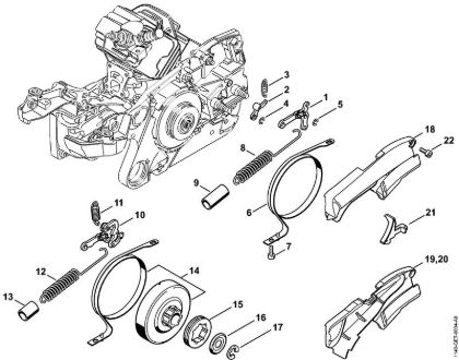 Benzinmotorsägen (MS) MS 362 C-MQ Kettenbremse der Marke Stihl