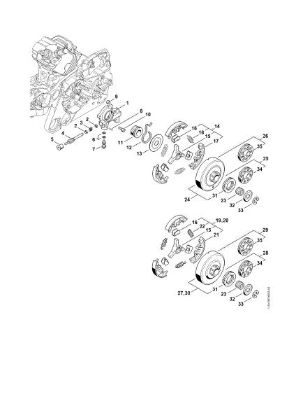 Bild von Ölpumpe, Kupplung MS 362 C-MQ