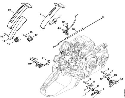 Benzinmotorsägen (MS) MS 441 C-M W Gasbetätigung der Marke Stihl