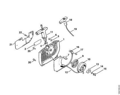 Benzinmotorsägen (MS) MS 460-R Anwerfvorrichtung der Marke Stihl
