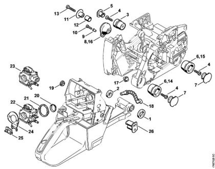 Benzinmotorsägen (MS) MS 460-R AV-System der Marke Stihl