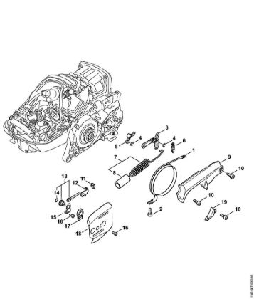 Benzinmotorsägen (MS) MS 462 Kettenbremse, Kettenspannvorrichtung der Marke Stihl