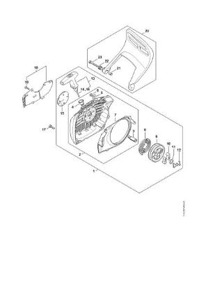 Bild von Anwerfvorrichtung, Handschutz MS 651-R