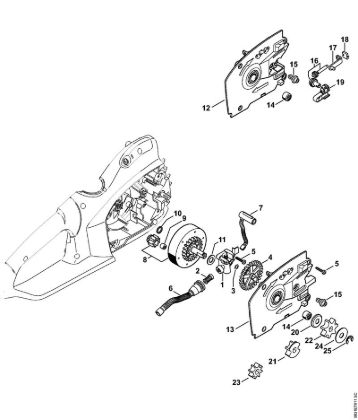Elektro-Motorsägen (MSE) MSE 170 C-BQ Ölpumpe, Kettenrad der Marke Stihl