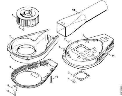 Blasgeräte (BG, BR) BG 61 Gebläsegehäuse der Marke Stihl