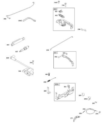 B&S - 08â  08P502-0024-H1 B - Magnetanker, Bedienelemente, elektrische Anlage, Reglerfeder, Zündung, Zündkerze der Marke Stihl
