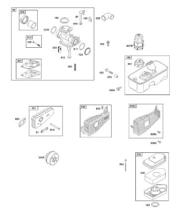 B&S - 09â  09T602-0126-H1 A - Luftfilter, Vergaser, Auslasssystem, Kraftstoffversorgung der Marke Stihl