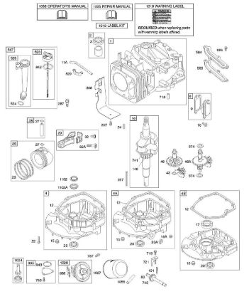 B&S - 12â  121602-0379-E1 D - Nockenwelle, Kurbelwelle, Zylinder, Motorsumpf, Schmierung, Kolbengruppe der Marke Stihl