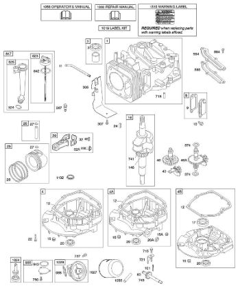 B&S - 12â  122672-0107-E1 C - Nockenwelle, Kurbelwelle, Zylinder, Motorsumpf, Schmierung, Kolbengruppe der Marke Stihl