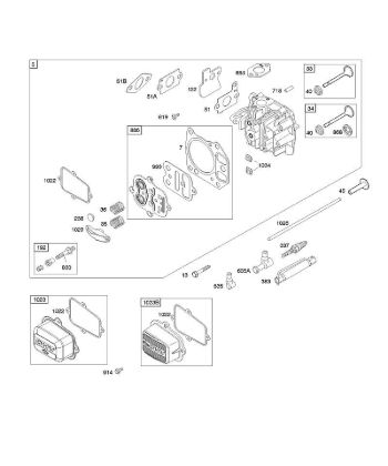 B&S - 12â  122672-0107-E1 F - Zylinderkopf der Marke Stihl
