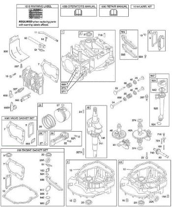 B&S - 12â  122H82-0125-01 D - Nockenwelle, Kurbelwelle, Zylinder, Motorsumpf, Satz/Dichtung, Schmierung, Kolbengruppe, Ventile der Marke Stihl