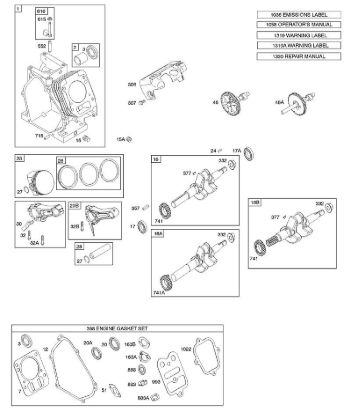 B&S - 12â  126392-0274-E1 C - Nockenwelle, Kurbelwelle, Zylinder, Kolbengruppe der Marke Stihl