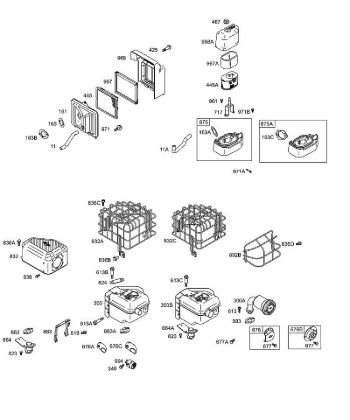 B&S - 12â  126492-0165-E1 B - Luftfilter, Schalldämpfer der Marke Stihl
