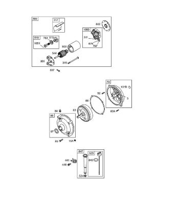 B&S - 12â  126492-0165-E1 H - Elektroanlasser, Untersetzung, Öl der Marke Stihl