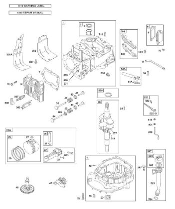 B&S - 12â  126T02-3198-B1 C - Nockenwelle, Kurbelwelle, Zylinder, Motorsumpf, Schmierung, Kolbengruppe, Ventile der Marke Stihl