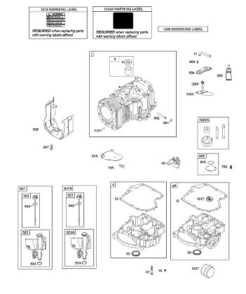 B&S - 21â  21R602-0002-H1 F - Zylinder, Ölwanne, Schmierung, Öleinfüllstutzen der Marke Stihl