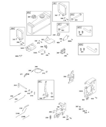 B&S - 28â  286707-1185-E1 G - Kraftstoff, Halterungen, Bedienelemente, Federn der Marke Stihl