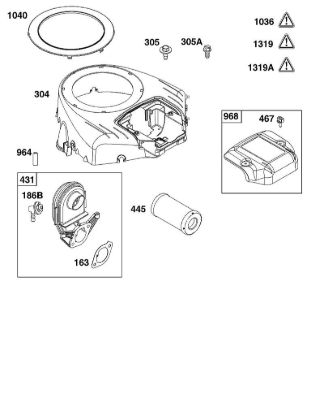 B&S - 40â  40R577-0002-H1 B - LÃœFTERGEHÃ„USE UND LUFTFILTER GRUPPE der Marke Stihl