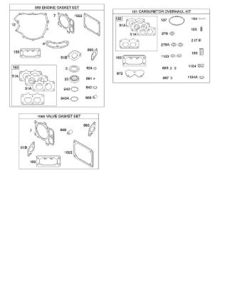 B&S - 44â  445577-6138-B1 G - Motor/Ventil-Dichtungssatz, Vergaserüberholungssatz der Marke Stihl