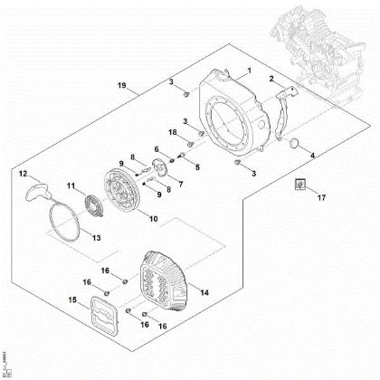 Bild von J - Startsystem, Lüftergehäuse EHC 605.0 (EHC605-0002)