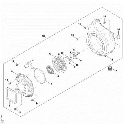 Bild von J - Startsystem, Lüftergehäuse EHC 700.0 (EHC700-0004)