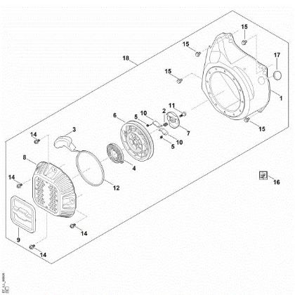 Bild von J - Startsystem, Lüftergehäuse EHC 705.0 (EHC705-0002)