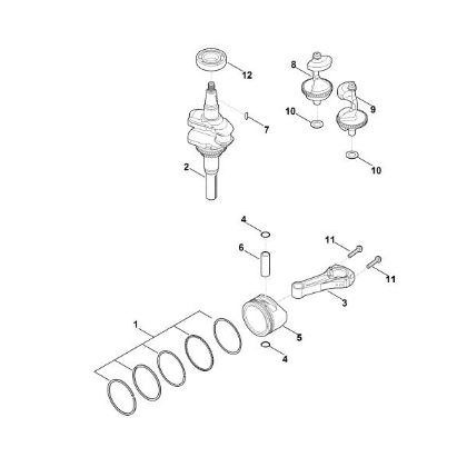 Bild von F - Kurbelwelle, Kolben EVC 4000.1 (EVC4000-0002)