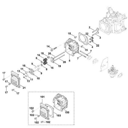 Bild von I - Ventildeckel, Ventile XT-675 (XT675-2046)