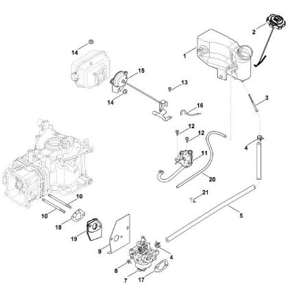 Bild von G - Vergaser, Kraftstoffleitung XT-800 (XT800-3087)