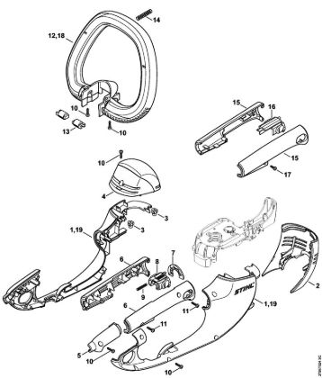 Elektro-Heckenscheren (HSE) HSE 71 Motorgehäuse der Marke Stihl
