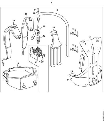 Akku-Hoch-Entaster (HTA) HTA 135 Rückentragsystem RTS der Marke Stihl