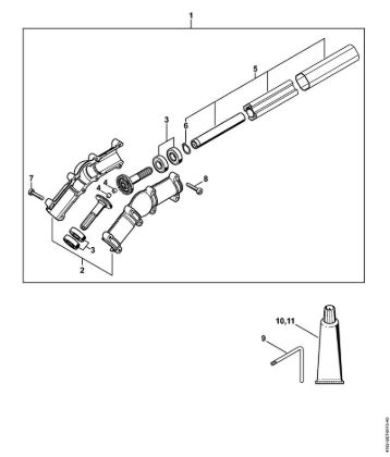 Akku-Hoch-Entaster (HTA) HTA 135 Winkelgetriebe der Marke Stihl
