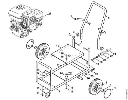 Benzinhochdruckreiniger (RB) RB 301 Fahrwagen der Marke Stihl