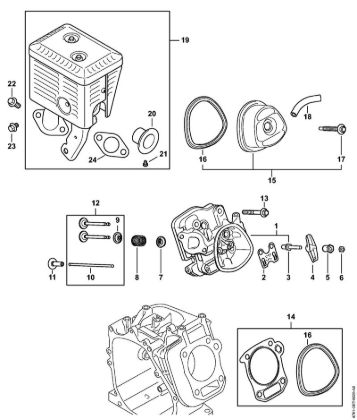 Benzinhochdruckreiniger (RB) RB 600 Zylinder, Ventilsteuerung, Schalldämpfer der Marke Stihl