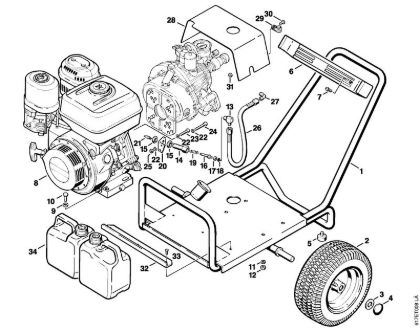 Elektro-Hochdruckreiniger (RE) RB 400 K Fahrwagen RB 400 K der Marke Stihl